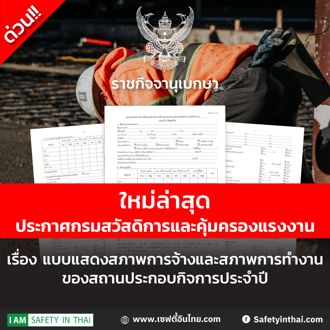 ประกาศกรมสวัสดิการและคุ้มครองแรงงาน เรื่อง คร.11 2564